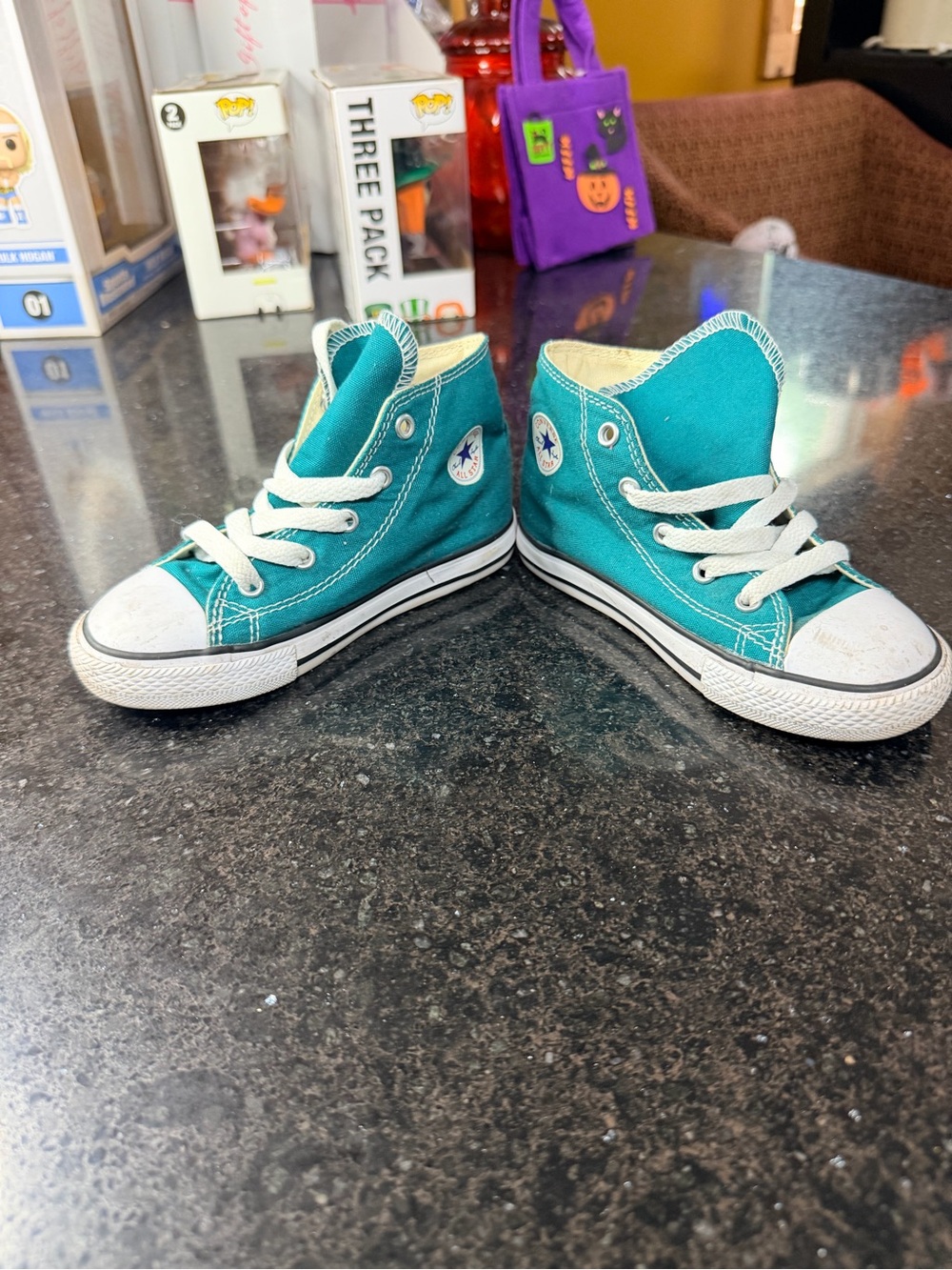 Converse Kids Teal High-Top Sneakers with White Accents
